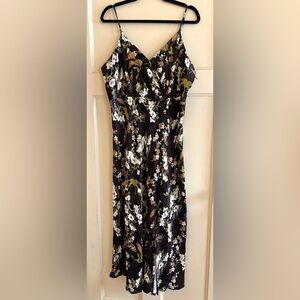 Ryegrass Women’s Plus Size XXL Maxi Spaghetti Strap Brown Floral Slip Dress